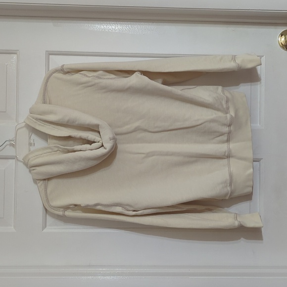 J. Crew Hoodie Sweatshirt (Off-White/Natural) 100% Cotton - Picture 4 of 9